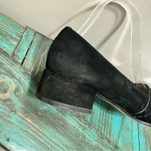 Salvatore Ferragamo Quilted Suede Square Toe Chunky Heels Size 9.5 Classic - Picture 11 of 13